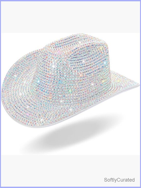 Rhinestone Cowboy Hat with Diamond Fringe for Cosplay Wedding main image 6